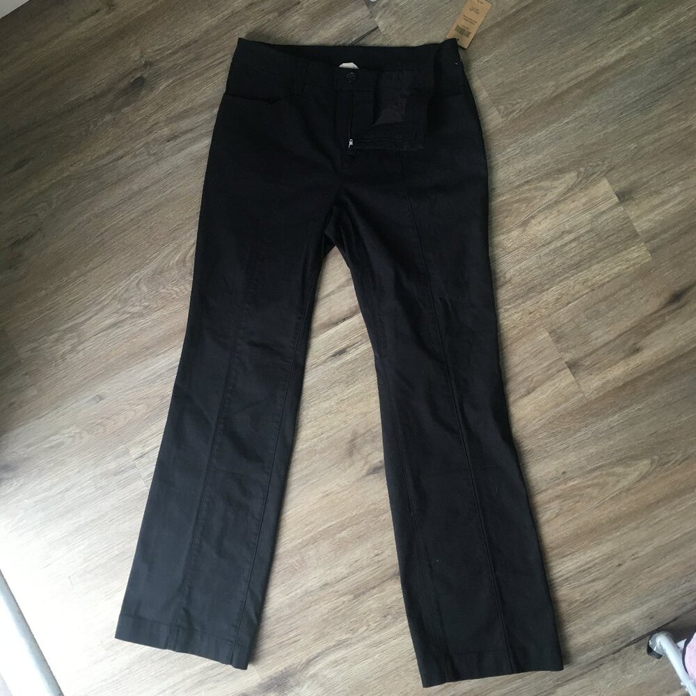 NWT Duluth Trading Co Women’s Black Straight-Leg Stretch Work/Dress Pants 6×31 - Picture 3 of 7